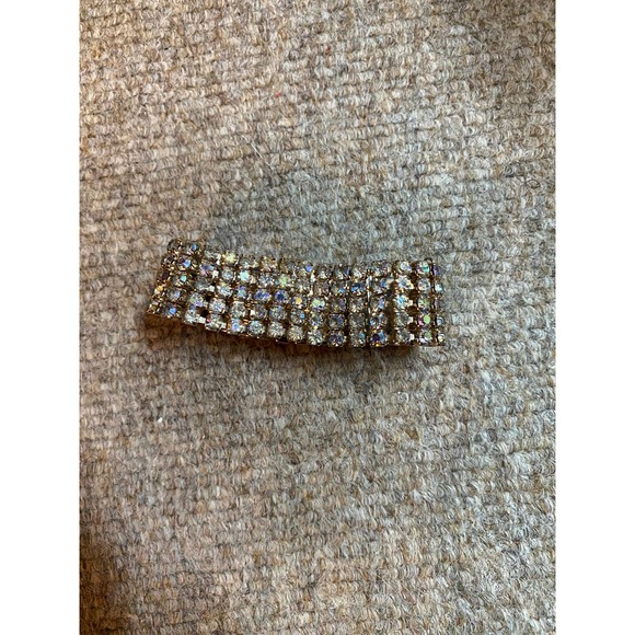 Unknown Jewelry - Vintage Rhinestone Chunky Costume Clasp Bracelet